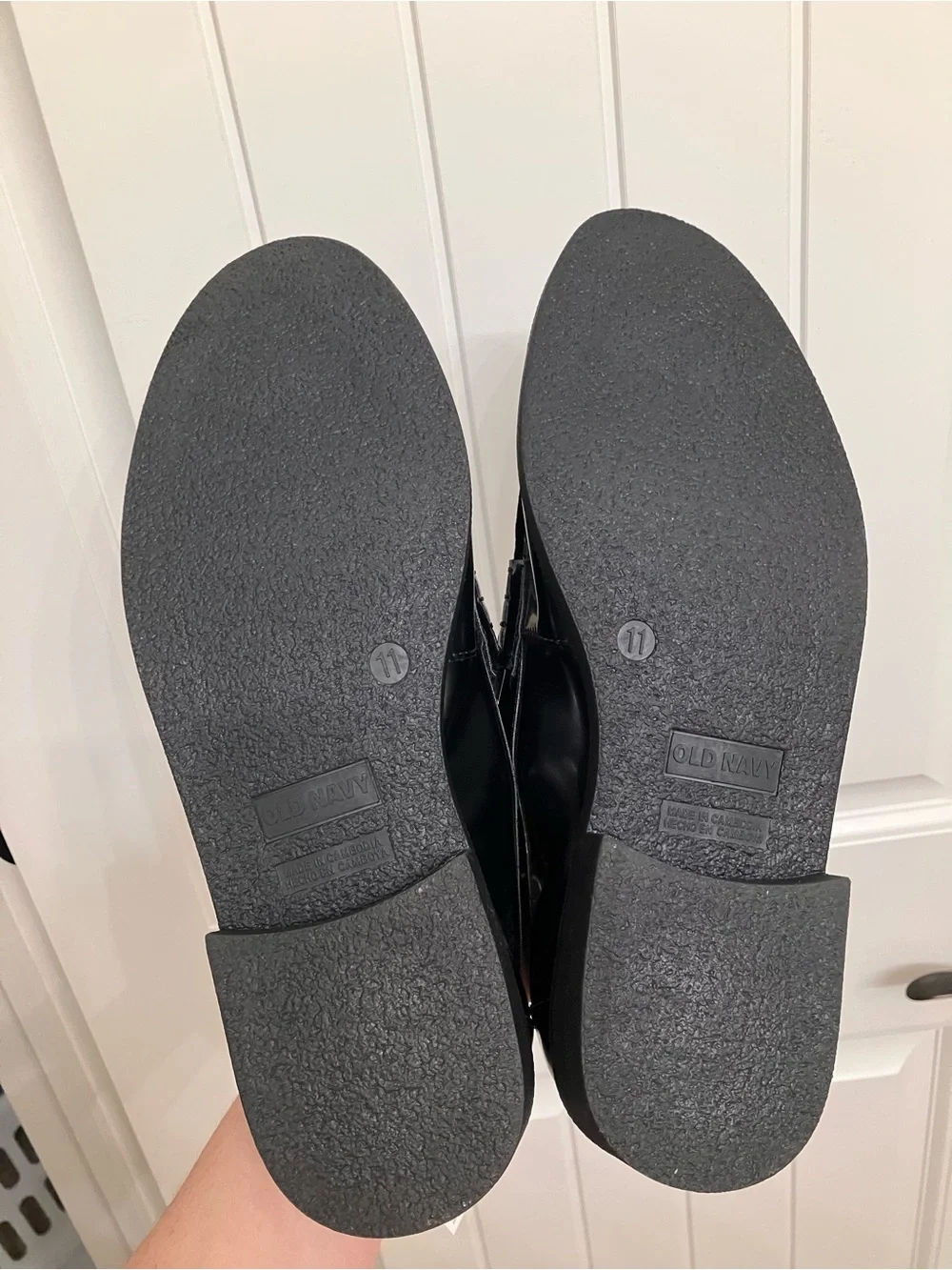 Old Navy Black Glossy Penny Loafers for Men